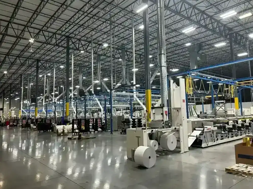 Hadley Energy Solutions electricians on a Louisville manufacturing floor